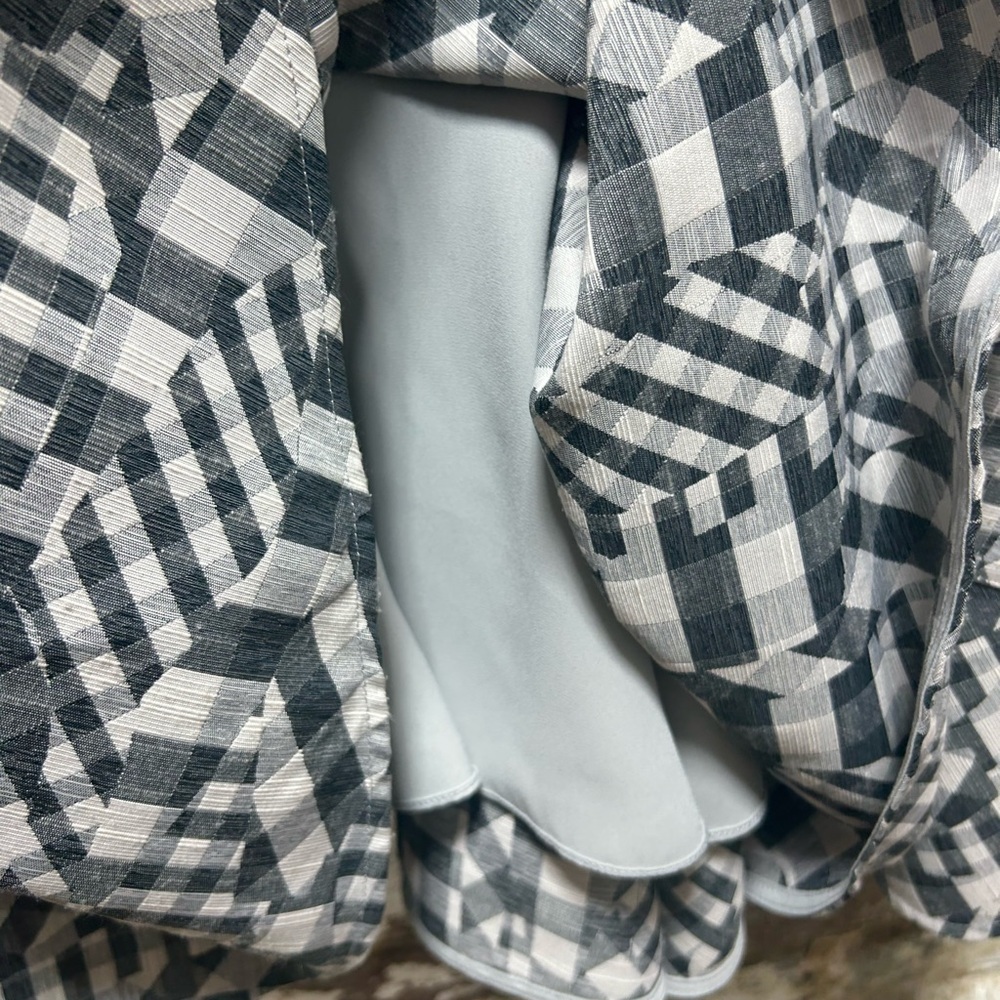 Prose & Poetry Gray and White Checkered Sleeveless Mini Length Dress. Size Small - Picture 7 of 10